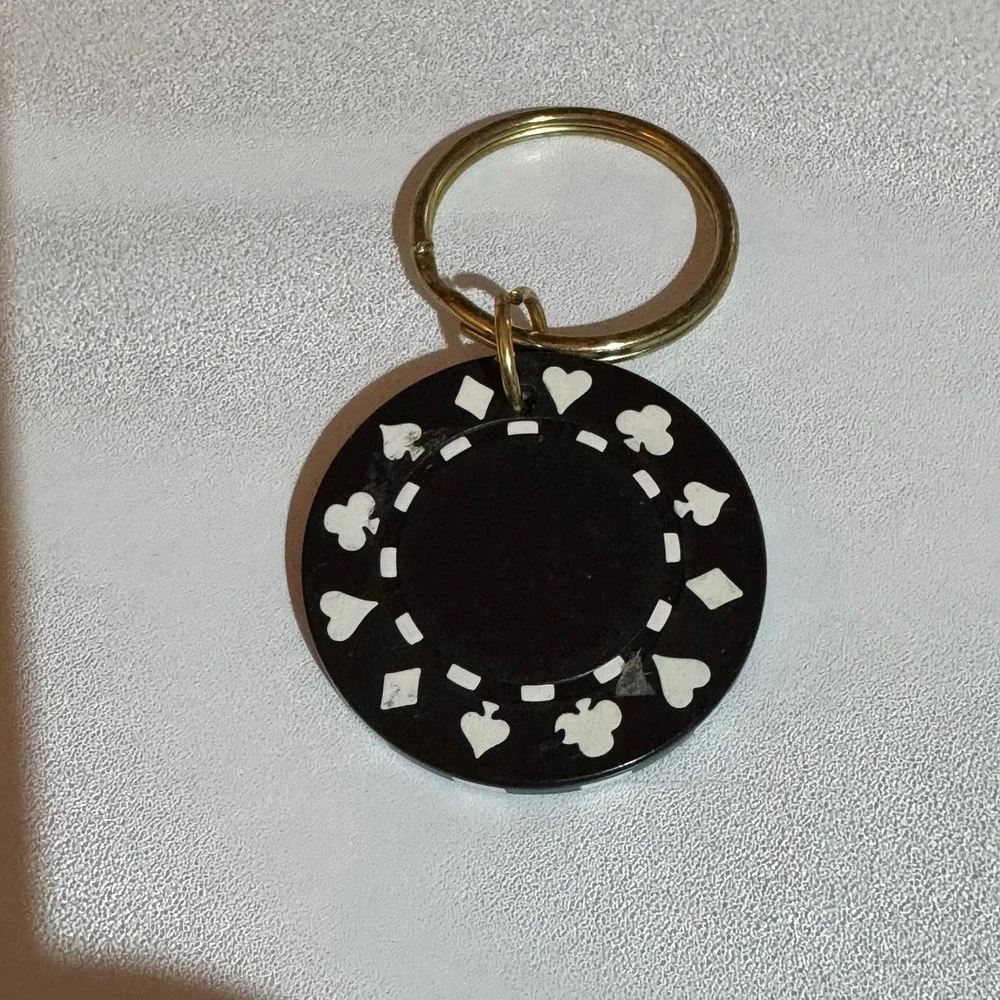 Las Vegas‎ Nevada 1 Million Dollar Casino Chip Keychain Gold Tone Ring